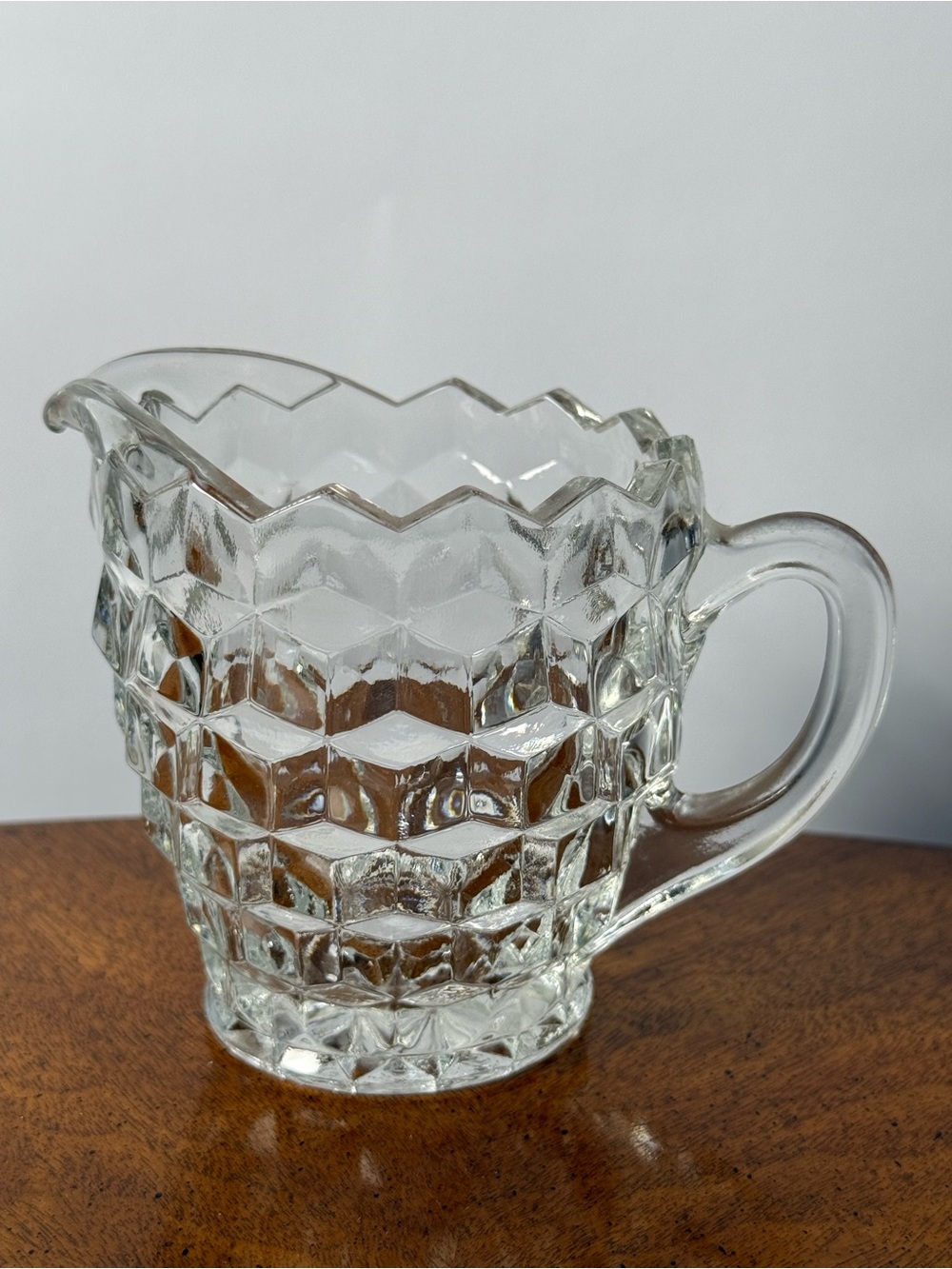 Vintage (1960's) Colony Glass Whitehall Clear Pattern Creamer
